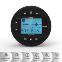 Waterproof Bluetooth Marine Digital Media Stereo Receiver With MP3 Player AM FM Radio and USB for Streaming Music on Boats Golf