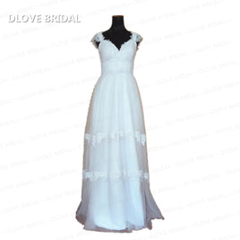 Original Boho Wedding Dresses Dot Lace Real Photo A line Bohemia Beach Bridal Gown Rusitc Dresses Drop Ship DIGITAL OFFICE ELECTRONIC