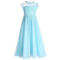Original Chiffon Floral Lace Cap Sleeves Flower Girls Dress Princess Birthday Party Dress For Wedding Pageant Princess Dress Vestidos DIGITAL OFFICE ELECTRONIC