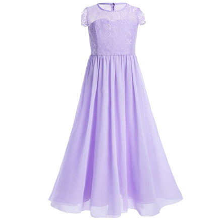 Original Chiffon Floral Lace Cap Sleeves Flower Girls Dress Princess Birthday Party Dress For Wedding Pageant Princess Dress Vestidos DIGITAL OFFICE ELECTRONIC
