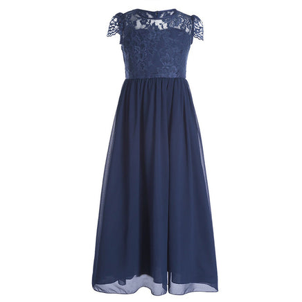 Original Chiffon Floral Lace Cap Sleeves Flower Girls Dress Princess Birthday Party Dress For Wedding Pageant Princess Dress Vestidos DIGITAL OFFICE ELECTRONIC