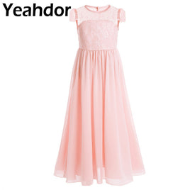 Original Chiffon Floral Lace Cap Sleeves Flower Girls Dress Princess Birthday Party Dress For Wedding Pageant Princess Dress Vestidos DIGITAL OFFICE ELECTRONIC