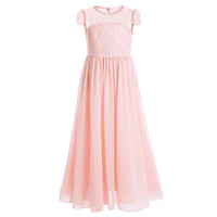 Original Chiffon Floral Lace Cap Sleeves Flower Girls Dress Princess Birthday Party Dress For Wedding Pageant Princess Dress Vestidos DIGITAL OFFICE ELECTRONIC