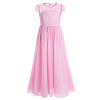 Original Chiffon Floral Lace Cap Sleeves Flower Girls Dress Princess Birthday Party Dress For Wedding Pageant Princess Dress Vestidos DIGITAL OFFICE ELECTRONIC