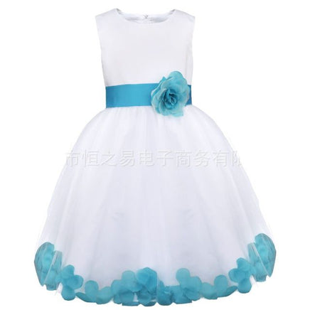 Original Princess Tulle Flower Girl Dress Bows Sashes Children First Communion Dress Ball Gown Wedding Party Dress Runway Show Pageant DIGITAL OFFICE ELECTRONIC