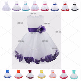Original Princess Tulle Flower Girl Dress Bows Sashes Children First Communion Dress Ball Gown Wedding Party Dress Runway Show Pageant DIGITAL OFFICE ELECTRONIC