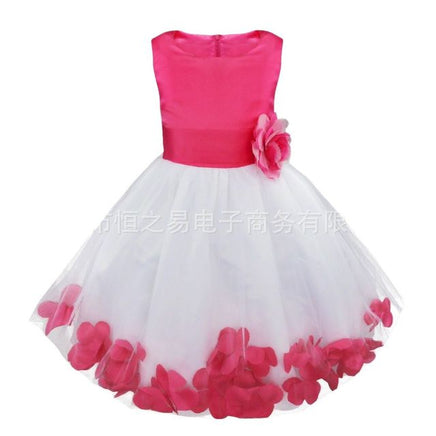 Original Princess Tulle Flower Girl Dress Bows Sashes Children First Communion Dress Ball Gown Wedding Party Dress Runway Show Pageant DIGITAL OFFICE ELECTRONIC