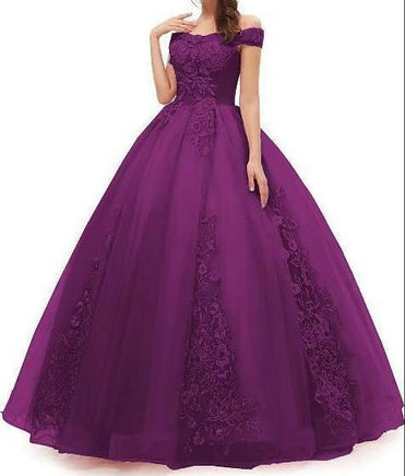 QUINCEANERA - Original Dresses 2024 New Elegant Boat Neck Luxury Lace Embroidery Vestidos De 15 Anos Party Prom Vintage Quinceanera Gown F DIGITAL OFFICE ELECTRONIC