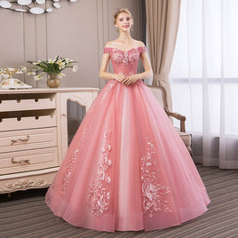 QUINCEANERA - Original Dresses 2024 New Elegant Boat Neck Luxury Lace Embroidery Vestidos De 15 Anos Party Prom Vintage Quinceanera Gown F DIGITAL OFFICE ELECTRONIC